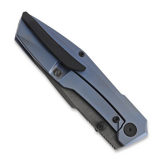 Null Knives Raiden 折叠刀, Acidwashed/Blue