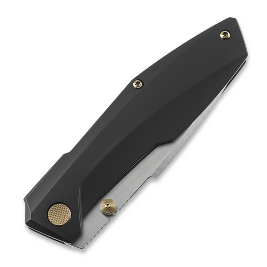 Null Knives Raiden k&auml;&auml;nt&ouml;veitsi, Belt Satin/Black PVD