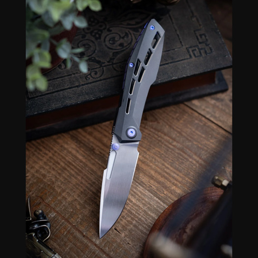 Null Knives Raiden R2: Aero - Blurple / Hand Rubbed kääntöveitsi
