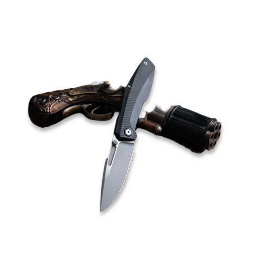 Zavírací nůž Null Knives Raiden R2: Type S - Black PVD / Dark Stonewash