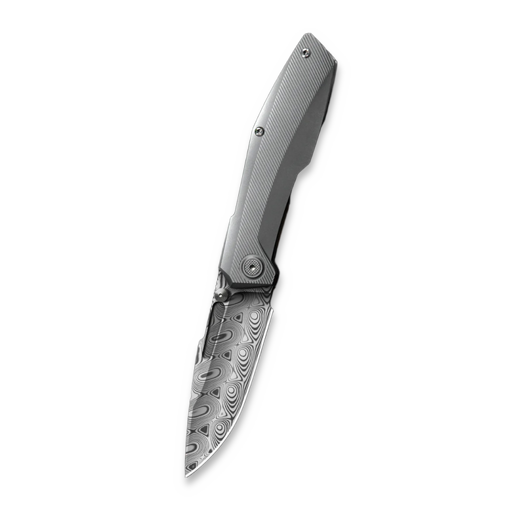 Null Knives Raiden R2: Type S - Damasteel / Blasted foldekniv