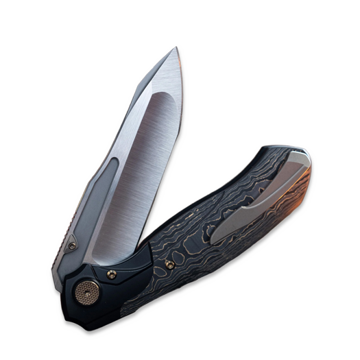 Null Knives Vandal - Gold Camo CF k&auml;&auml;nt&ouml;veitsi