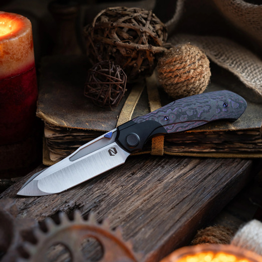 Πτυσσόμενο μαχαίρι Null Knives Vandal - Purple Haze CF