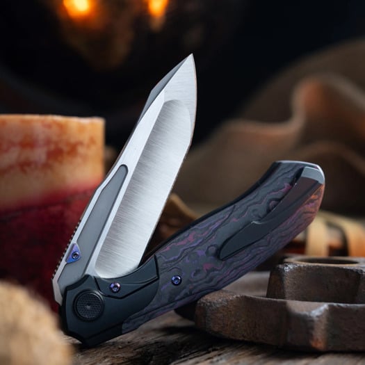 Null Knives Vandal - Purple Haze CF kääntöveitsi