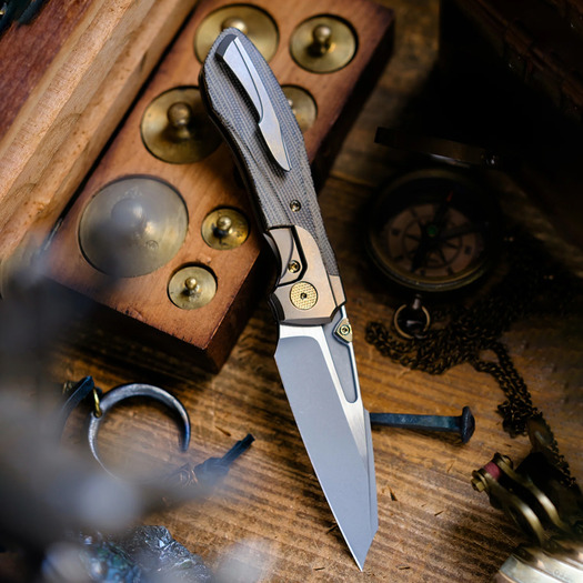 Null Knives Voodoo Doll - Green Micarta 折叠刀
