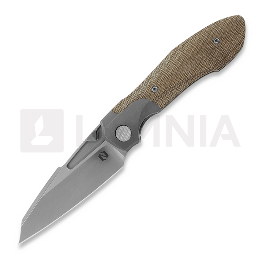 Null Knives Voodoo - Natural Micarta kääntöveitsi