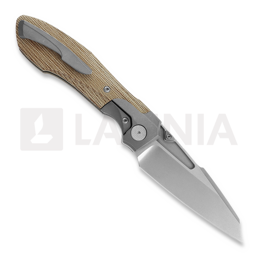 Null Knives Voodoo - Natural Micarta folding knife