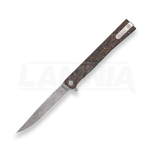 Skladací nôž Ocaso Solstice Damascus Bronze Dark Matter CF