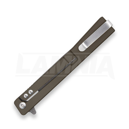 Ocaso Solstice Damascus Bronze Dark Matter CF folding knife