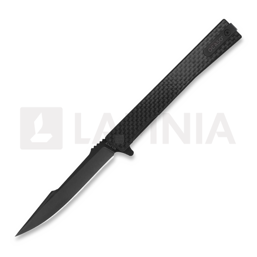 Ocaso Solstice Harpoon Black fällkniv, Carbon Fibre