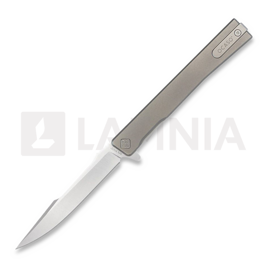 Nóż składany Ocaso Solstice Harpoon Satin, Gray Titanium