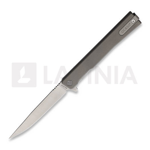 Ocaso Solstice Straight Satin fällkniv, Gray Titanium
