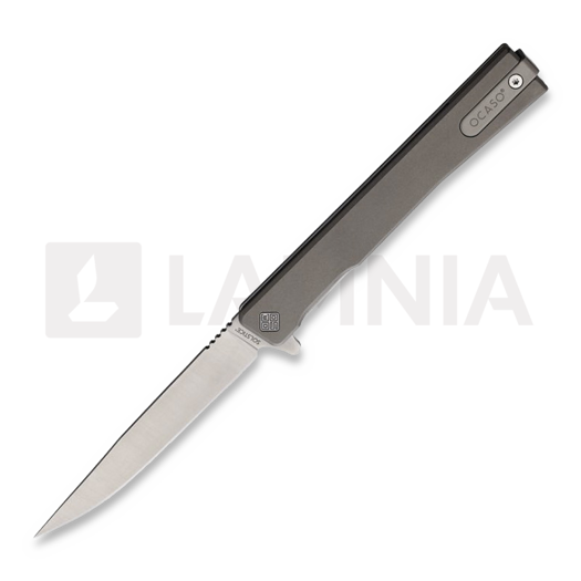 Nóż składany Ocaso Solstice Straight Satin, Gray Titanium