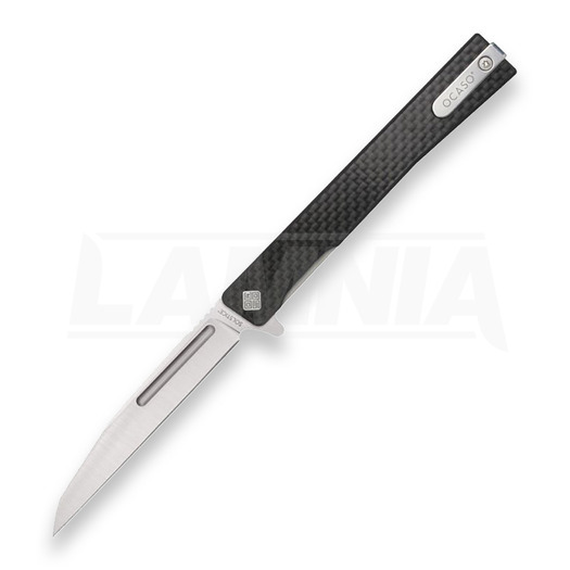 Ocaso Solstice Wharncliffe Satin 접이식 나이프, Carbon Fibre
