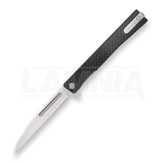 Ocaso Solstice Wharncliffe Satin kääntöveitsi, Carbon Fibre