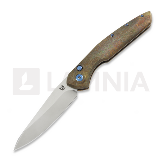 Nóż składany Olamic Cutlery Aura Auto, Antique Titanium
