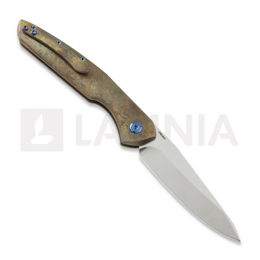 Coltello pieghevole Olamic Cutlery Aura Auto, Antique Titanium
