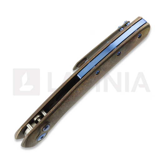 Olamic Cutlery Aura Auto sulankstomas peilis, Antique Titanium