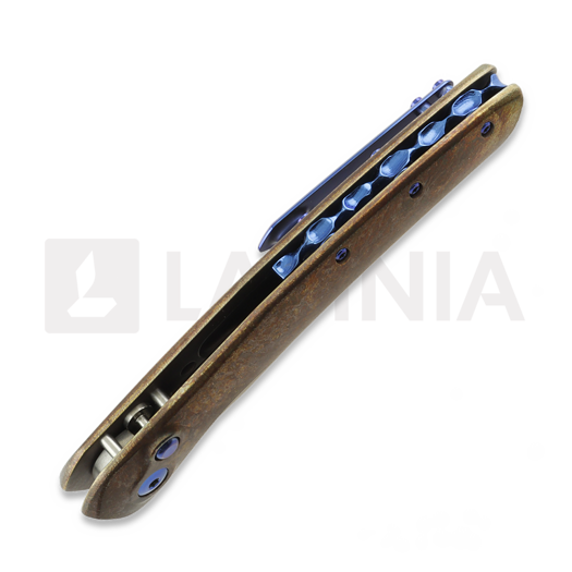 Navalha Olamic Cutlery Aura Auto, Antique Titanium