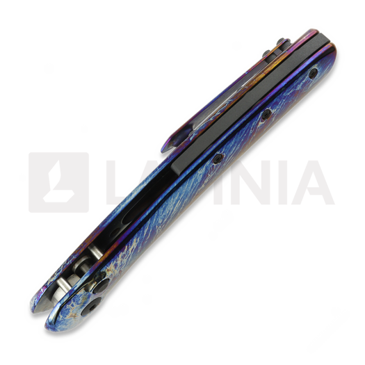 Coltello pieghevole Olamic Cutlery Aura Auto, Entropic Titanium