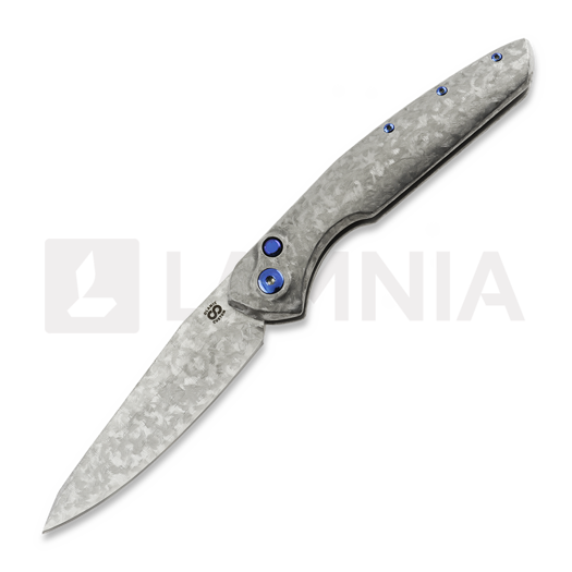 Olamic Cutlery Aura Auto összecsukható kés, Frosty with Fedokume Clip