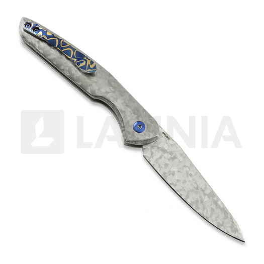 Olamic Cutlery Aura Auto sulankstomas peilis, Frosty with Fedokume Clip