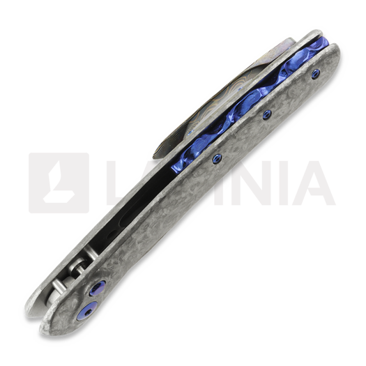 Olamic Cutlery Aura Auto sulankstomas peilis, Frosty with Fedokume Clip