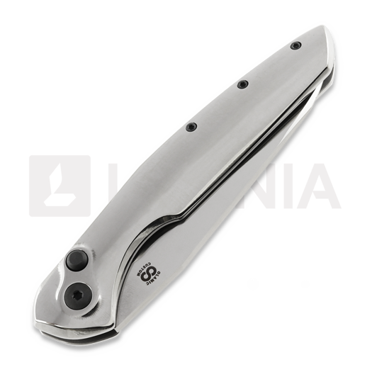 Coltello pieghevole Olamic Cutlery Aura Auto, High Polish Titanium