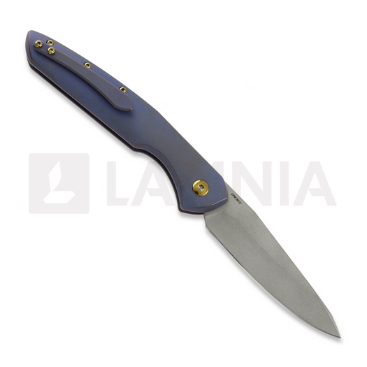 Olamic Cutlery Aura Auto sulankstomas peilis, Purple Texwash Titanium