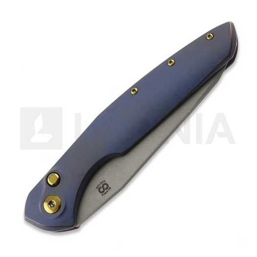 Coltello pieghevole Olamic Cutlery Aura Auto, Purple Texwash Titanium