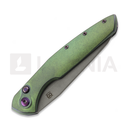 Coltello pieghevole Olamic Cutlery Aura Auto, Rainforest Texwash Titanium