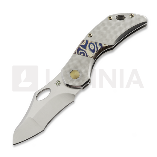 Olamic Cutlery Busker 365 M390 Gusto סכין מתקפלת, Jeweled Titanium/Fedokume