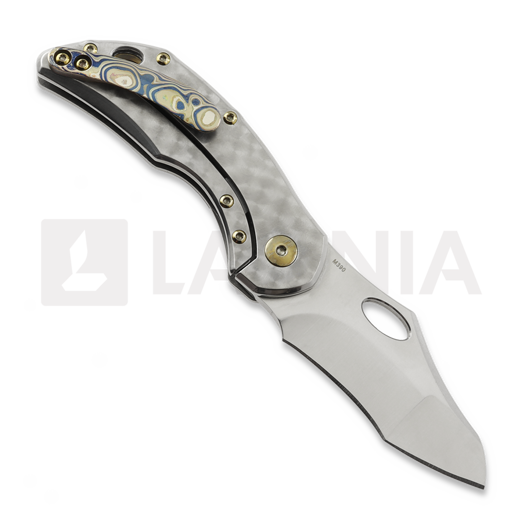 Olamic Cutlery Busker 365 M390 Gusto sulankstomas peilis, Jeweled Titanium/Fedokume