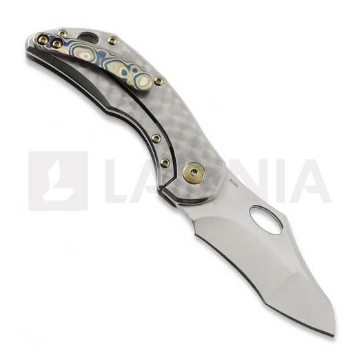 Coltello pieghevole Olamic Cutlery Busker 365 M390 Gusto, Jeweled Titanium/Fedokume