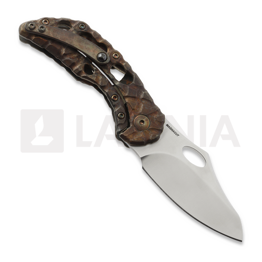 Olamic Cutlery Busker CF Magnacut Semper sulankstomas peilis, Antique Ti & Fatcarbon/Volcanic