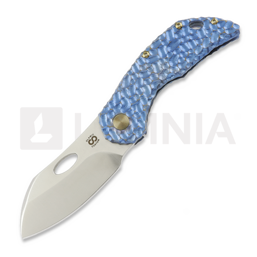 Olamic Cutlery Busker M390 Largo összecsukható kés, Blue Craters