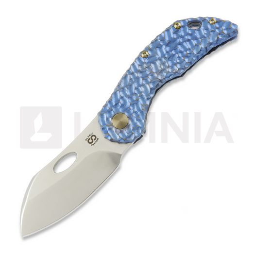 Olamic Cutlery Busker M390 Largo foldekniv, Blue Craters