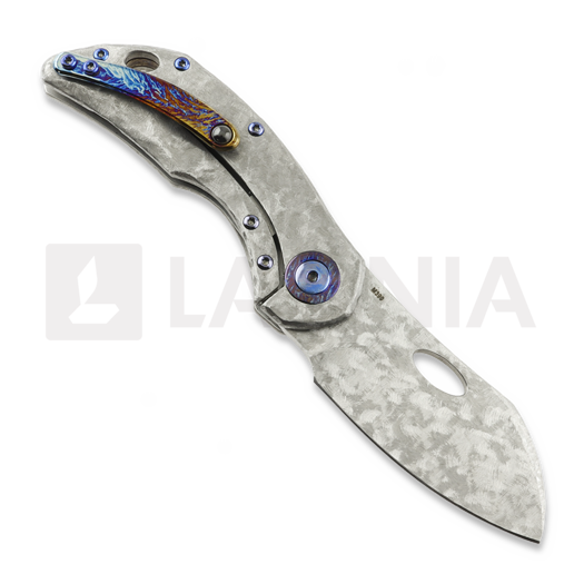 Olamic Cutlery Busker M390 Largo sulankstomas peilis, Permafrost