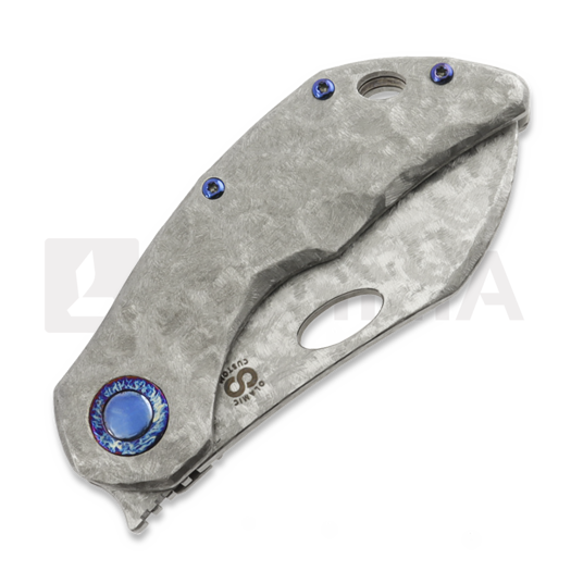 Olamic Cutlery Busker M390 Largo sulankstomas peilis, Permafrost