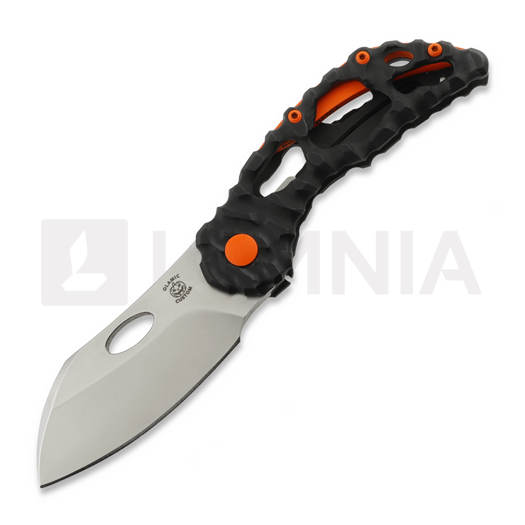 Olamic Cutlery Busker M390 Largo 折叠刀, Volcanic Carving & Funky Holes