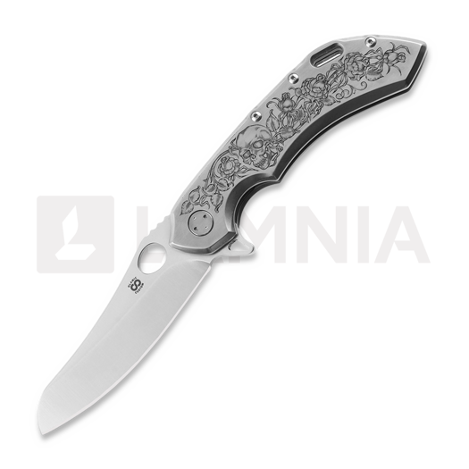 Couteau pliant Olamic Cutlery Custom Wayfarer 247 Mouflon, Hand Engraved, Satin