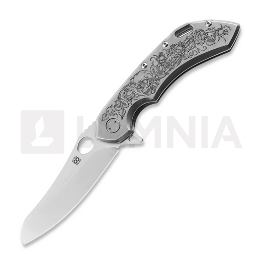 Olamic Cutlery Custom Wayfarer 247 Mouflon folding knife, Hand Engraved, Satin