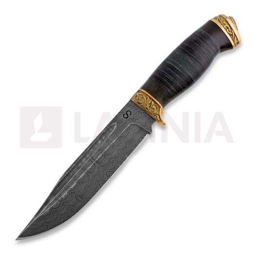 Olamic Cutlery Damascus Voykar 칼, stacked leather