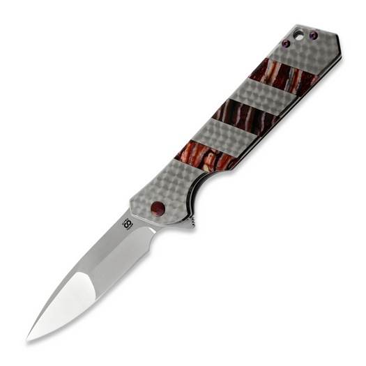Olamic Cutlery Rainmaker Drop Point, Jeweled Titanium, High Polish