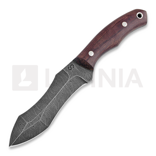 Olamic Cutlery RN45 סכין בושקרפט, burgundy micarta