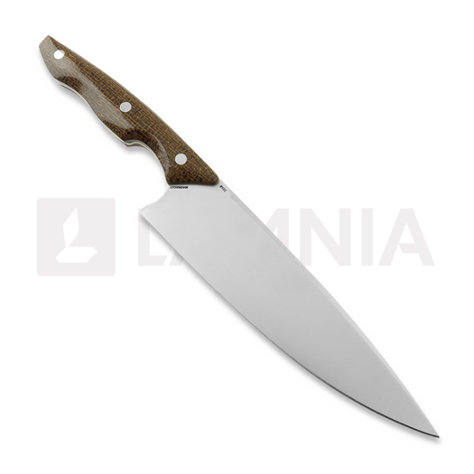 Olamic Cutlery Silhouette Magnacut k&oslash;kkenkniv, Burlap Micarta