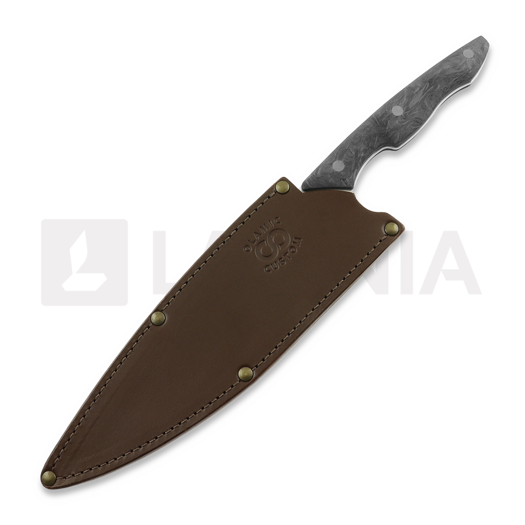 Olamic Cutlery Silhouette Magnacut k&oslash;kkenkniv, Matte Marble Carbon Fiber