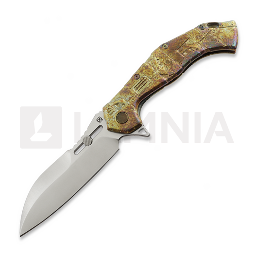 Olamic Cutlery Soloist 365 M390 Scout foldekniv, Metal Trash Hand Carved