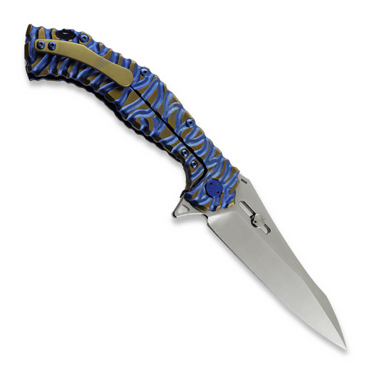 Olamic Cutlery Soloist Agent, Titanium 2-tone Blue/Gold Anodized