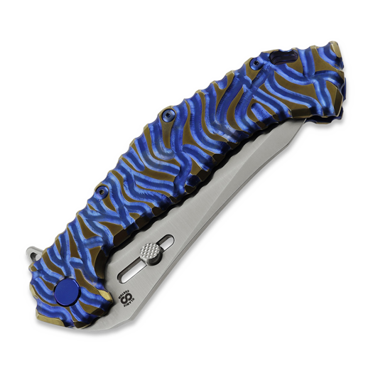Olamic Cutlery Soloist Agent, Titanium 2-tone Blue/Gold Anodized